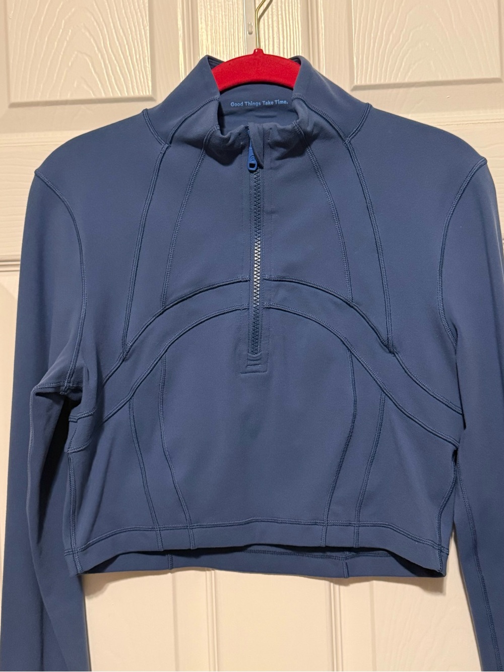 lululemon Define Cropped Half-Zip | Size 6 | Pitch Blue